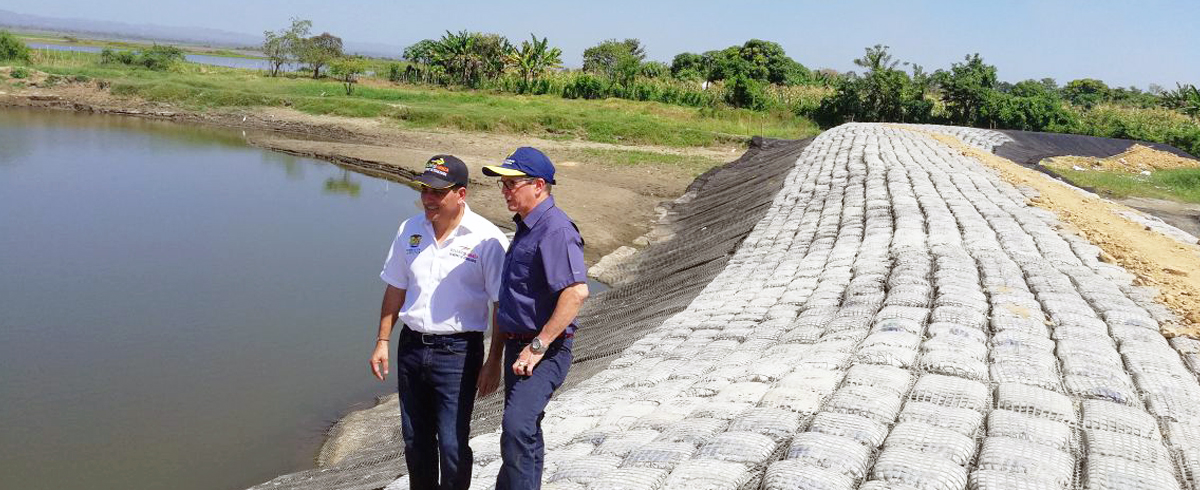 UNGRD realizó entrega técnica del jarillón para el control de inundaciones, en Mahates, Bolívar