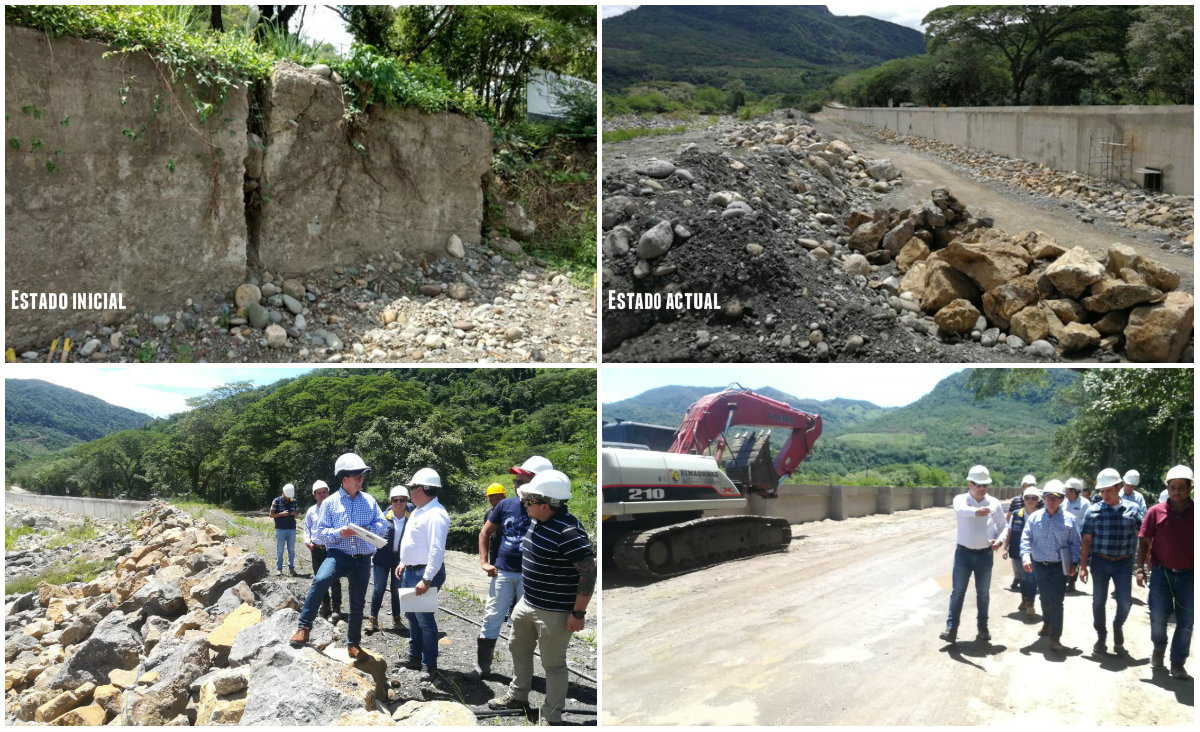 Obras de mitigación en la vía Cornejo - Puente Gómez, Norte de Santander, avanzan de manera satisfactoria.