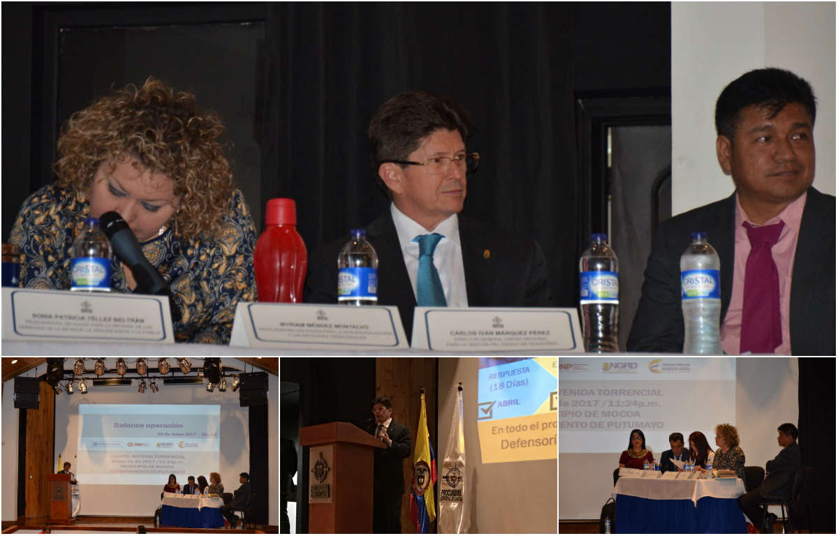 UNGRD entregó balance de actividades de la operación Mocoa en audiencia pública de la Procuraduría General de la Nación.